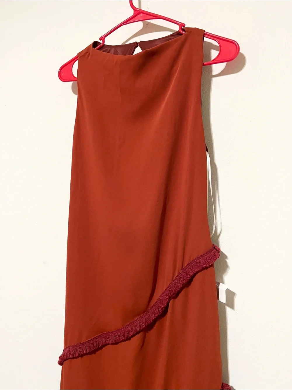 NWT Lady Pipa Grace Dress Sz Large Chiffon Rust $280